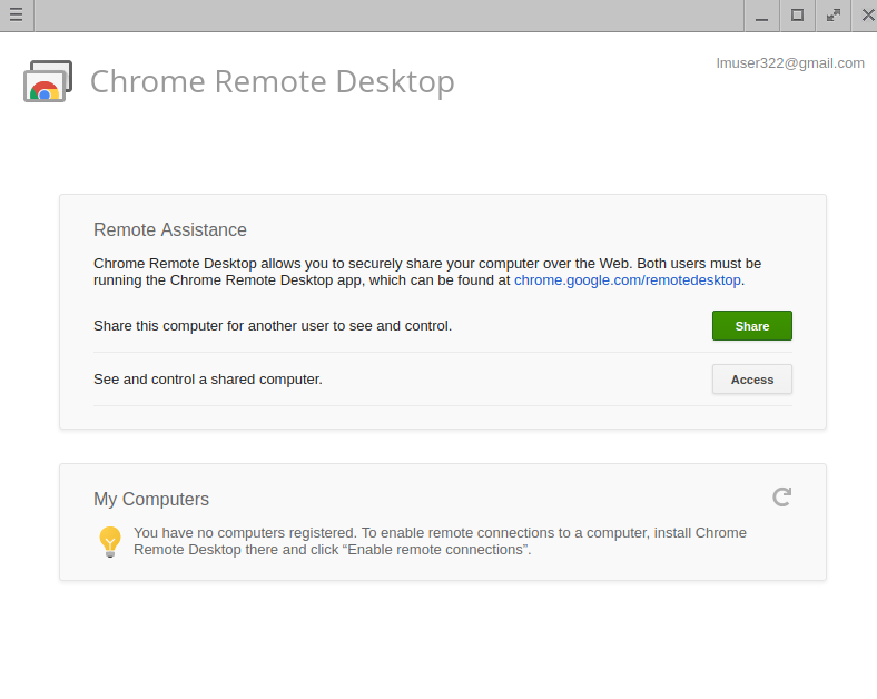 Chrome Remote Deesktop